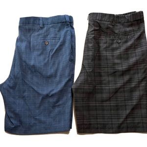 Haggar Men’s Golf Shorts Size 40, Lot Of 2. Both Expandable Waist 4 Way Stretch.